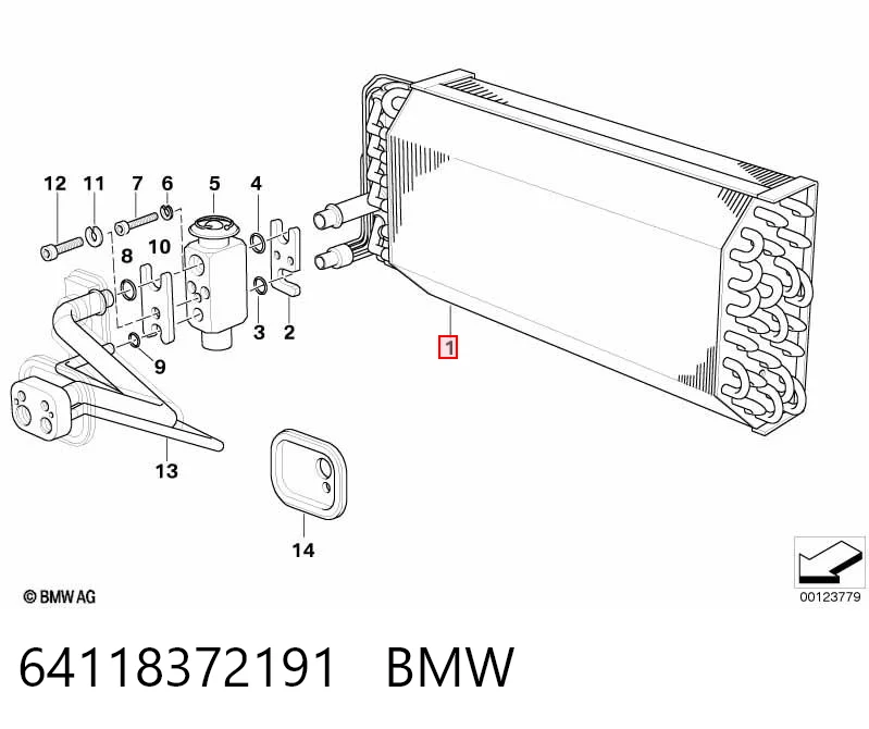 Радиатор отопителя салона на BMW 7  E38