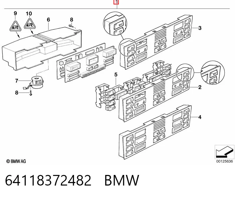 Регулятор вентилятора отопителя BMW 7 седан (E38) (1994 - 2001) цена, от 39.59 USD
