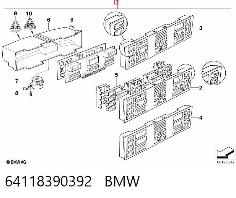 Регулятор вентилятора отопителя BMW 7 седан (E38) (1994 - 2001) цена, от 39.59 USD