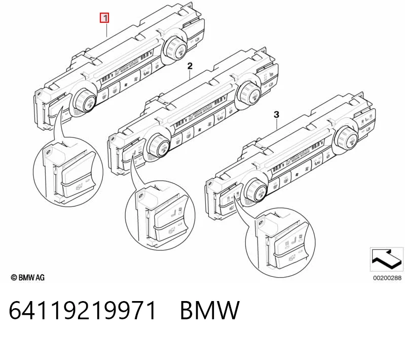 9157552 BMW Механизм управления кондиционером