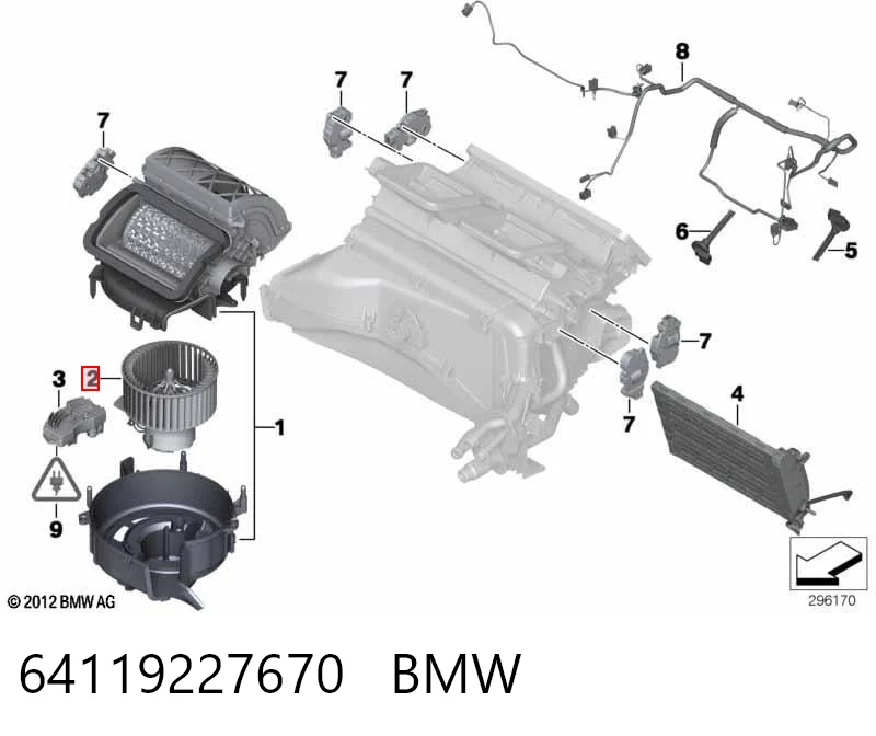64119227670 BMW Электромотор печки