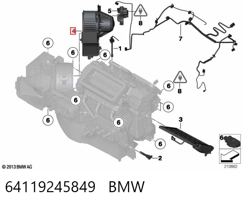 64119245849 BMW Электромотор печки