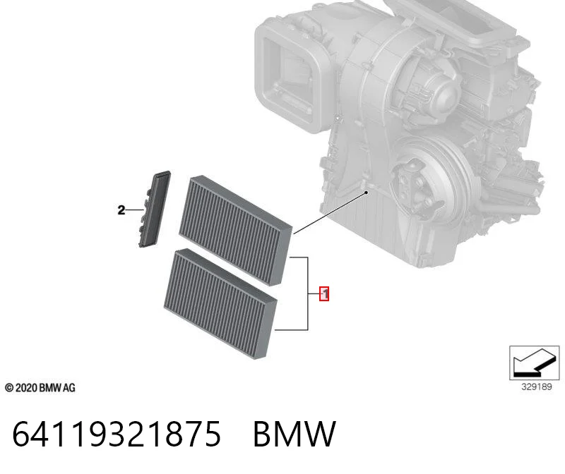 Фильтр салона BMW 64119321875