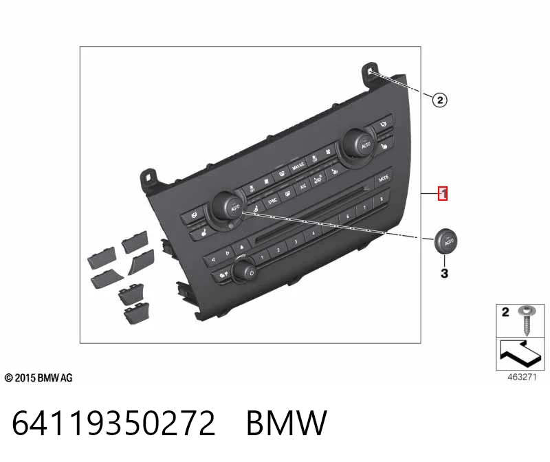 Механизм управления кондиционером на BMW X5  F15, F85