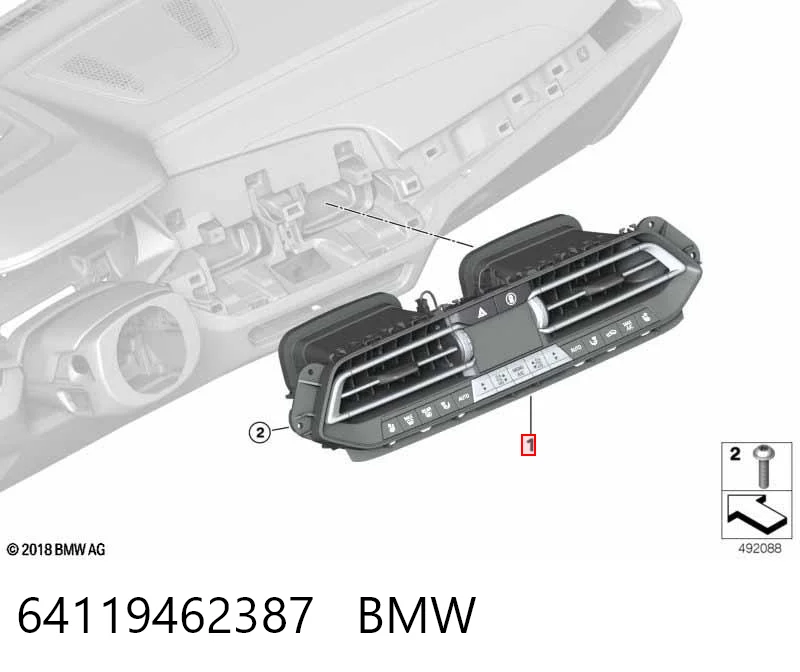 64119462387 BMW Механизм управления кондиционером