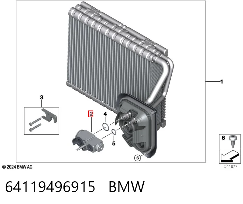 64119496915 BMW Терморегулирующий вентиль кондиционера