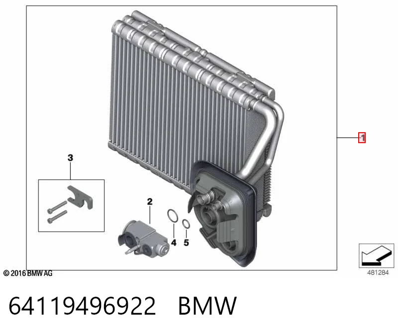 64119496922 BMW Радиатор отопителя салона