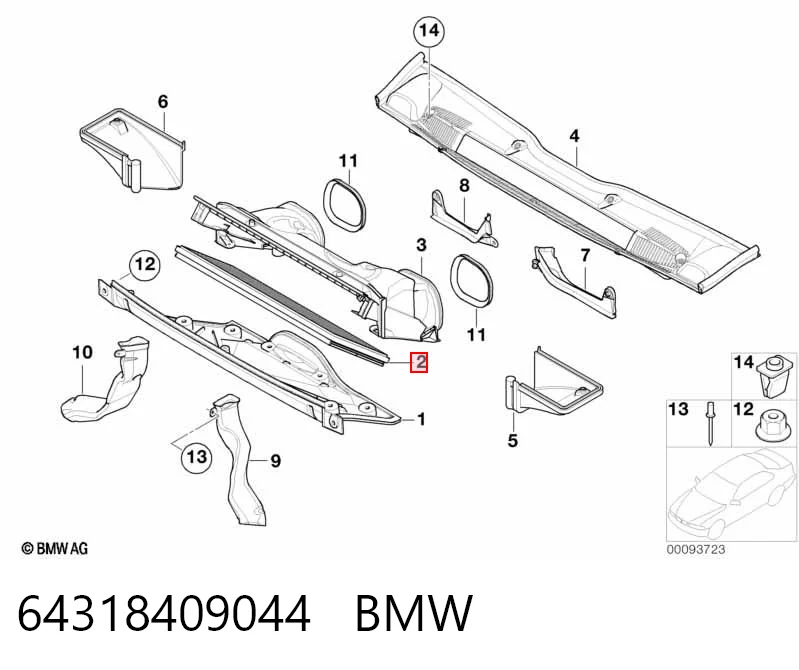 64318409044 BMW Внутрисалонный фильтр