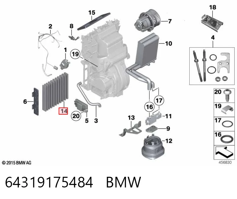Фильтр салона BMW 64319175484