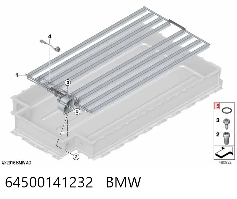 64500141232 BMW Прокладка трубки кондиционера