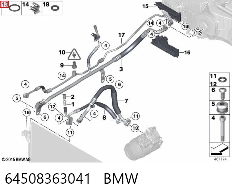 64508363041 BMW Прокладка штанов