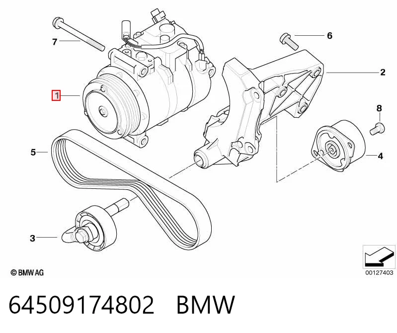 64509174802 BMW Компрессор хладагента