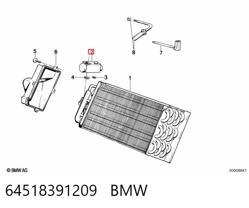 64518391209 BMW Терморегулирующий вентиль кондиционера