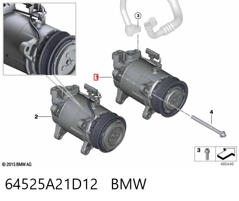 64525A21D12 BMW Компрессор хладагента