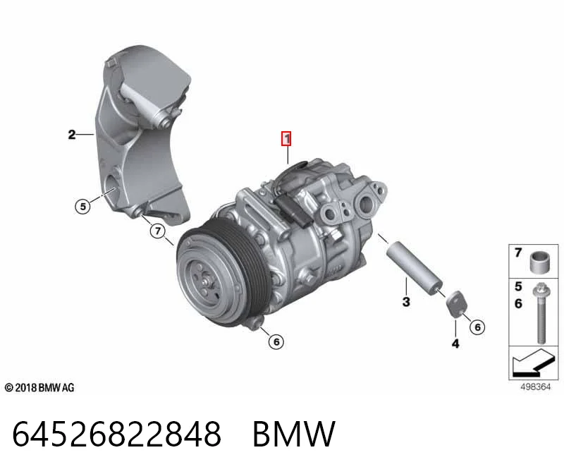 64526822848 BMW Компрессор хладагента