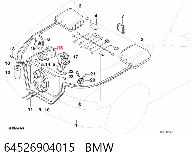 64526904015 BMW Компрессор хладагента