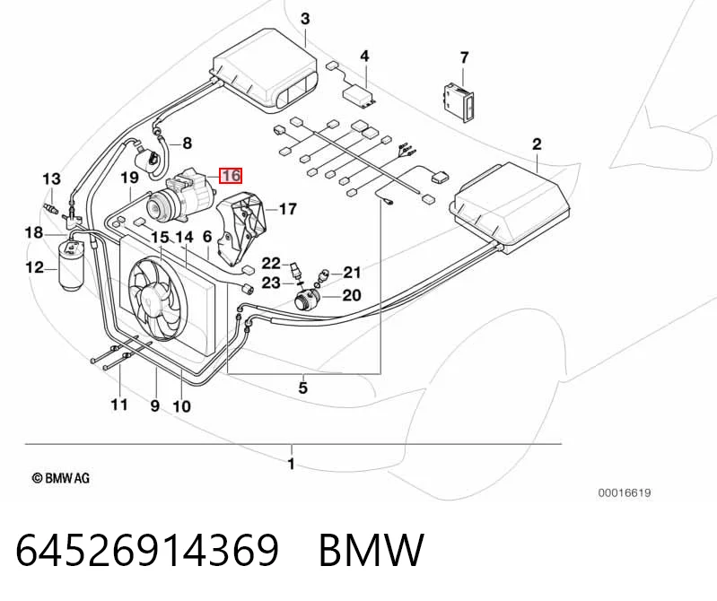 64526914369 BMW Компрессор хладагента