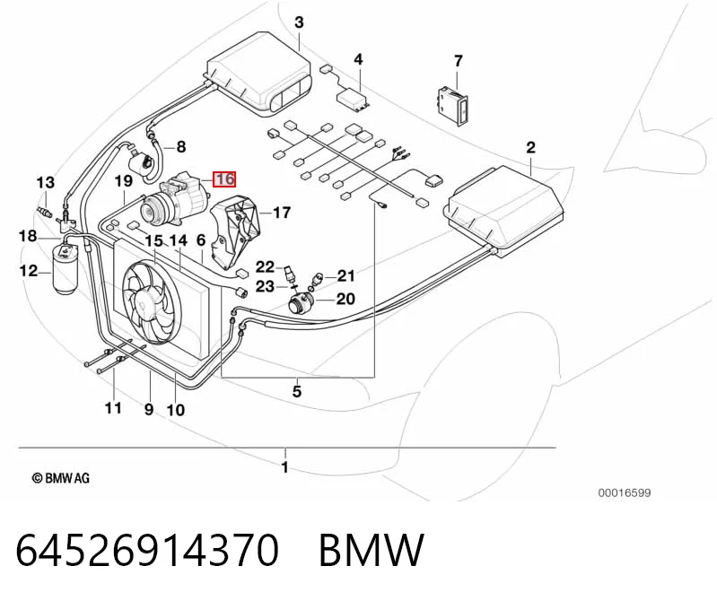 64526914370 BMW Компрессор хладагента