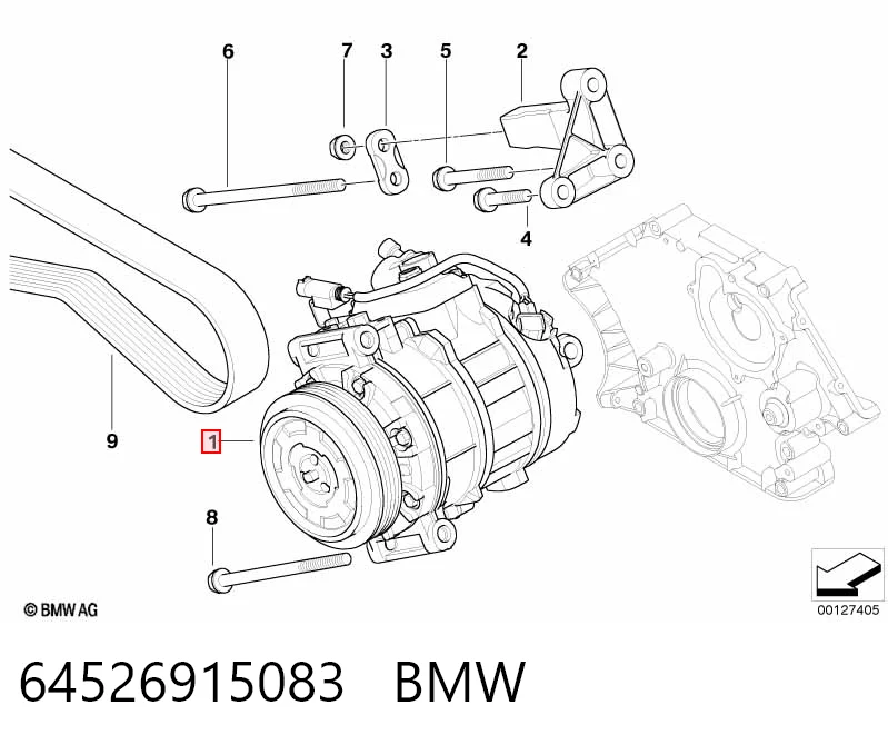 64526915083 BMW Компрессор хладагента