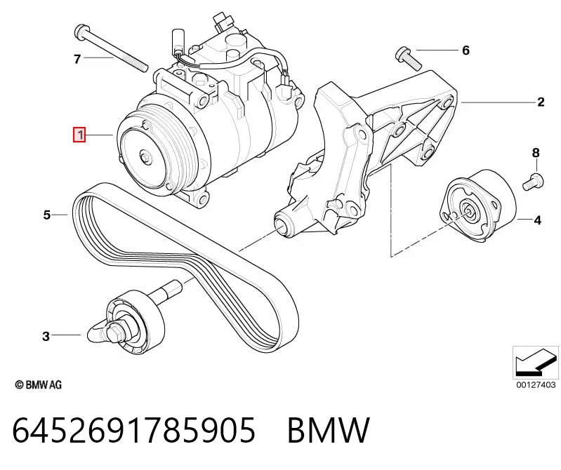 6452691785905 BMW Компрессор хладагента