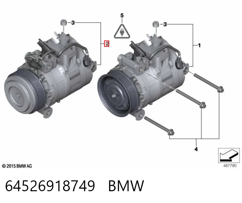 64526918749 BMW Компрессор хладагента