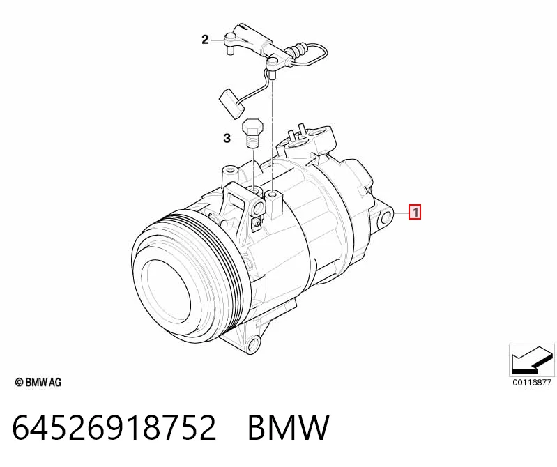 64526918752 BMW Компрессор хладагента