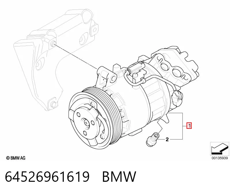 64526961619 BMW Компрессор хладагента