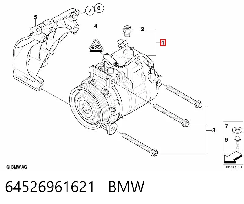 64526961621 BMW Компрессор хладагента