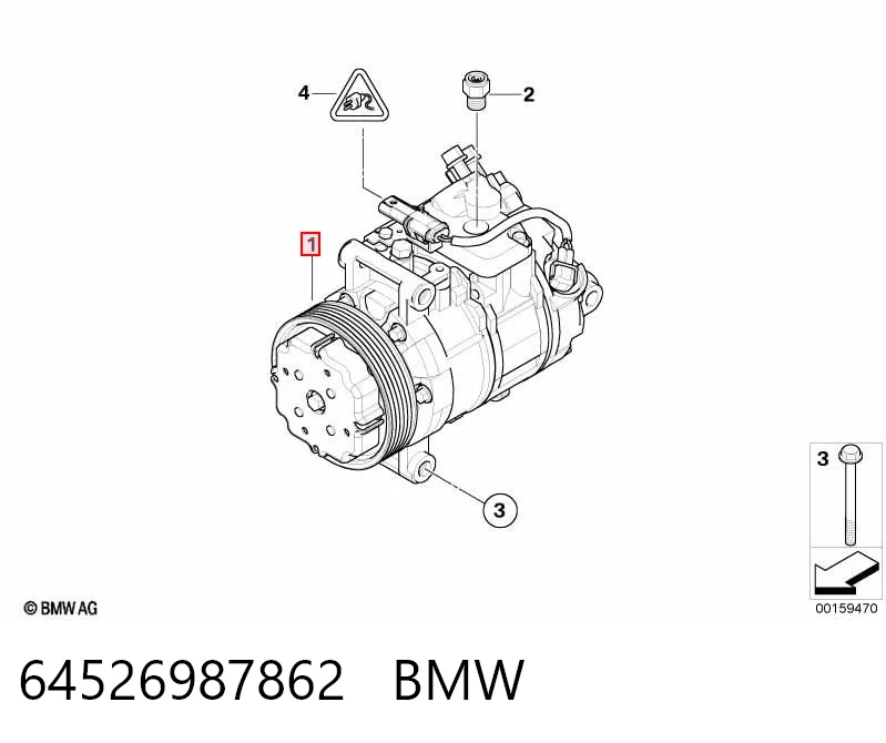 64526987862 BMW Компрессор хладагента