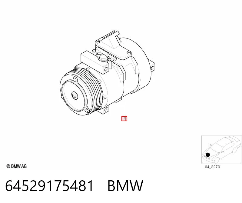 64529175481 BMW Компрессор хладагента