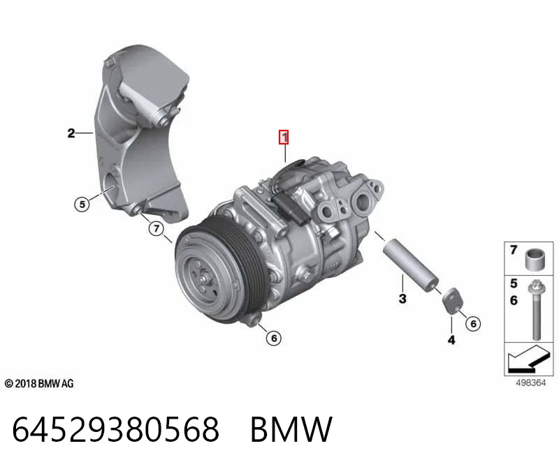 64529380568 BMW Компрессор хладагента