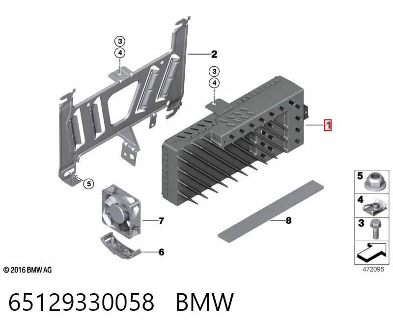 9343815 BMW Усилитель звука аудиосистемы