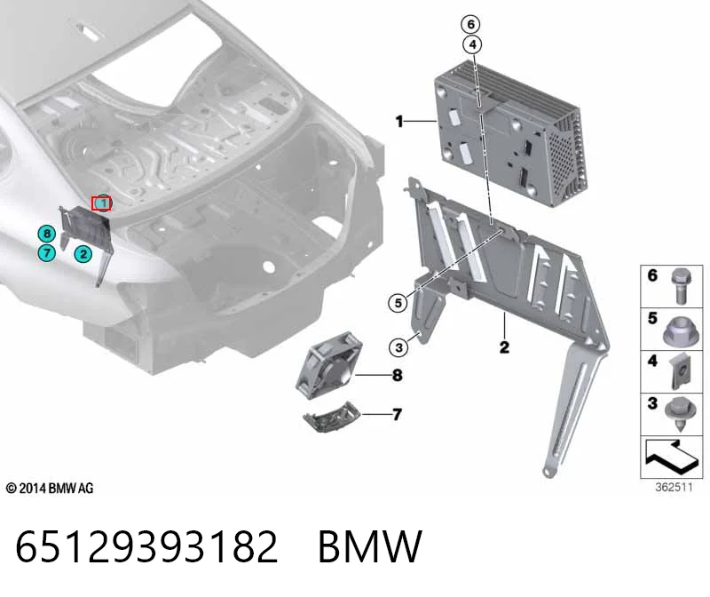 9393182 BMW Усилитель звука аудиосистемы
