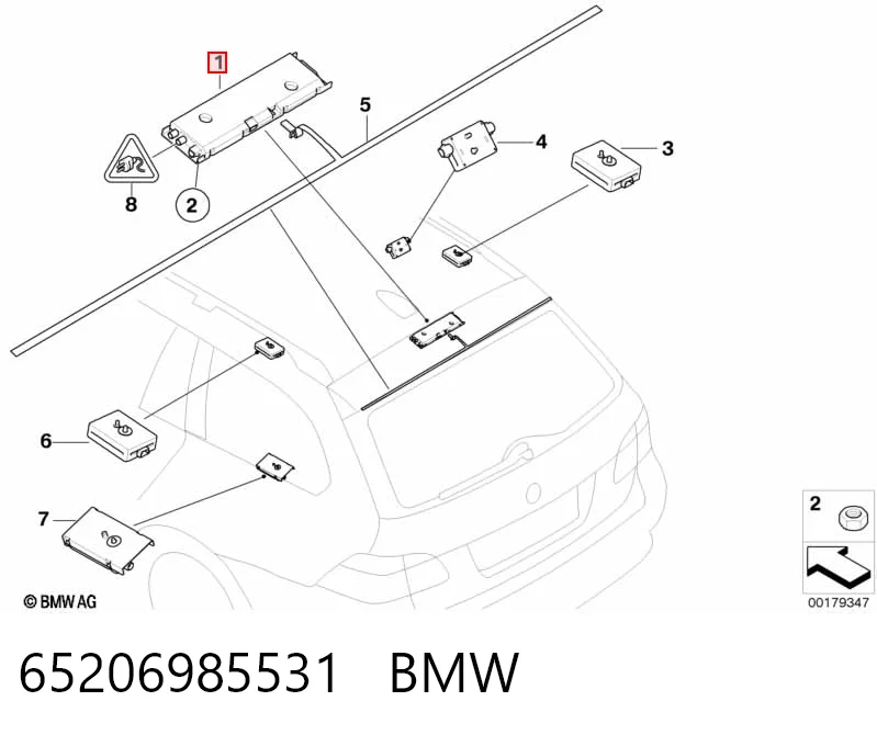 6985531 BMW Усилитель сигнала антенны