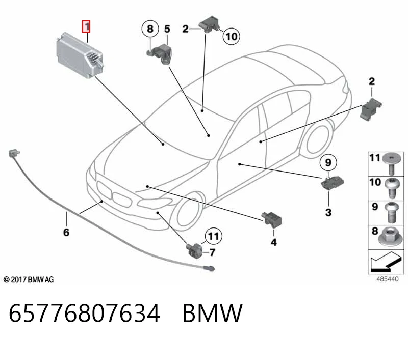 Модуль-процессор управления подушкой безопасности (ЭБУ AIRBAG) 9350003 BMW