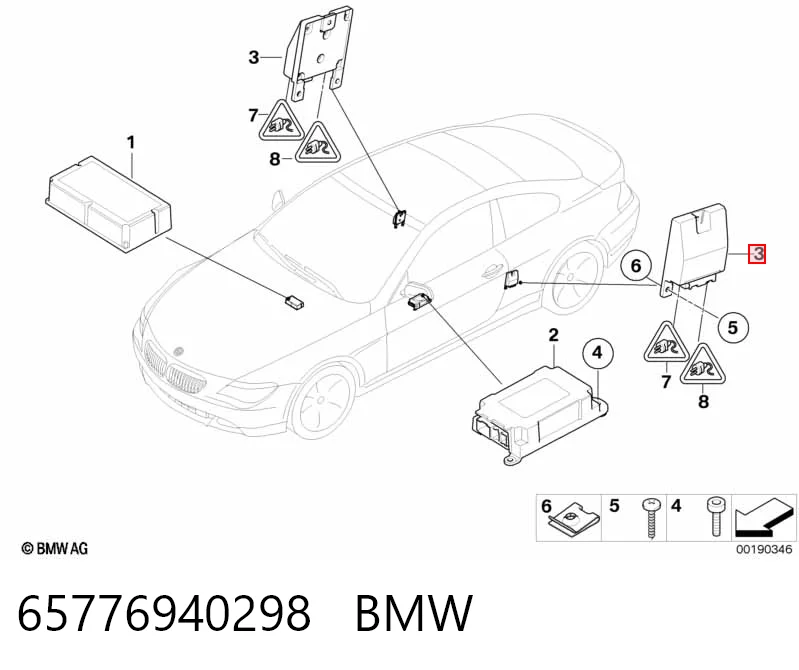 Блок управления airbag BMW 6957502 цена, от 5.64 USD