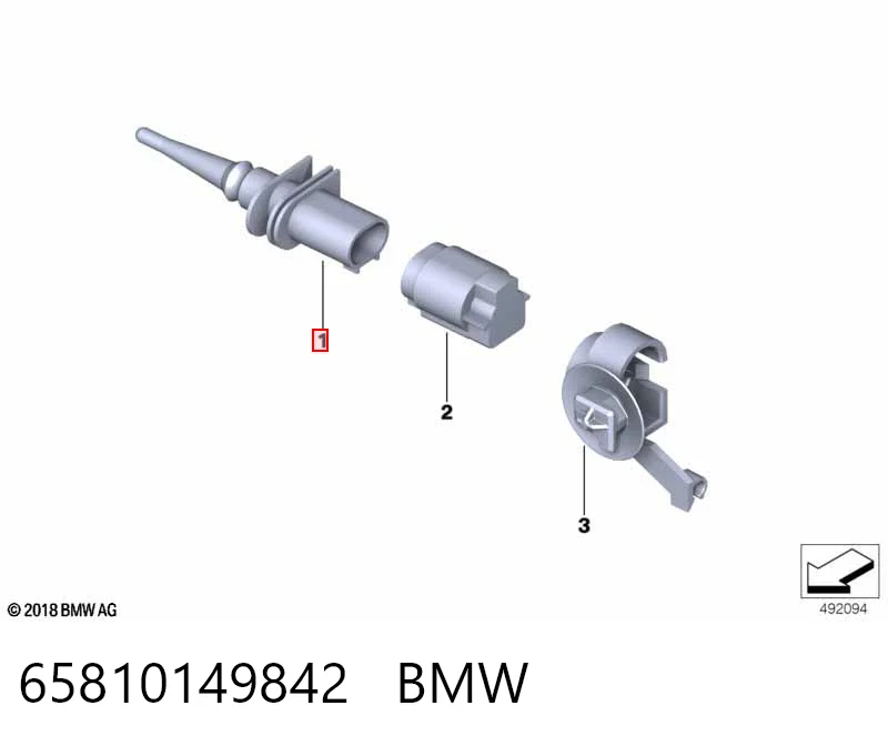 65810149842 BMW Датчик температуры окружающей среды