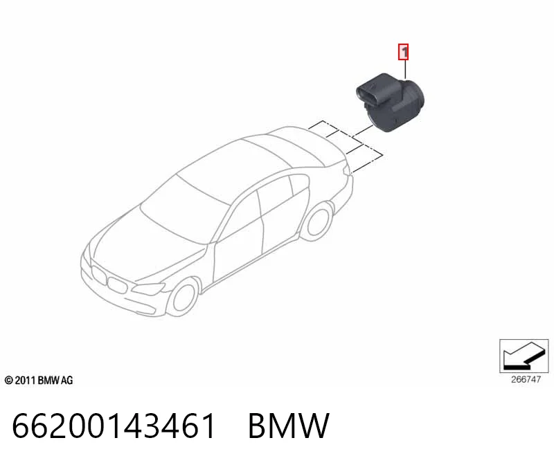 66200143461 BMW Датчик парктроника центральный