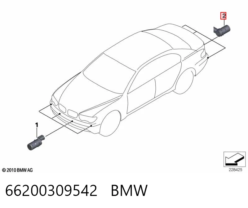 66200309542 BMW Задние парктроники