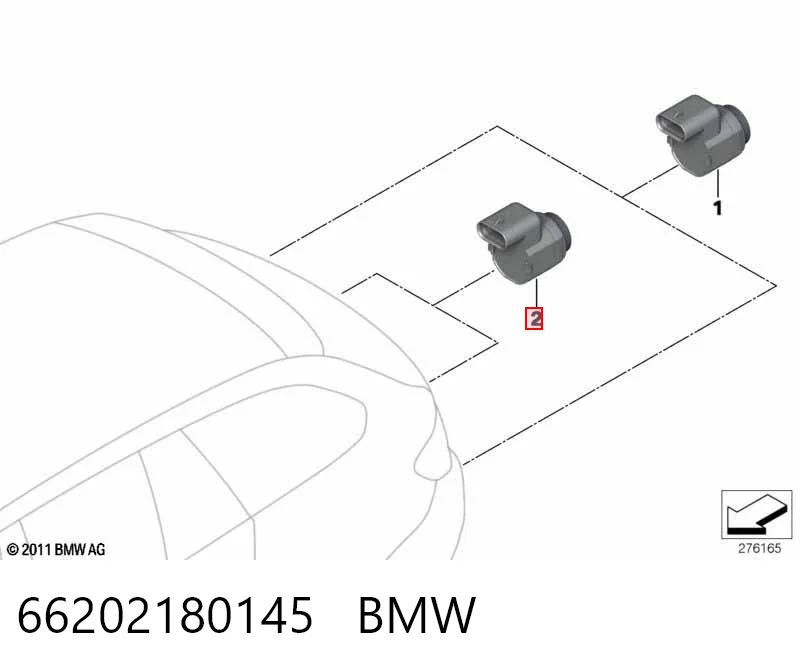 66202180145 BMW Датчик парктроника центральный