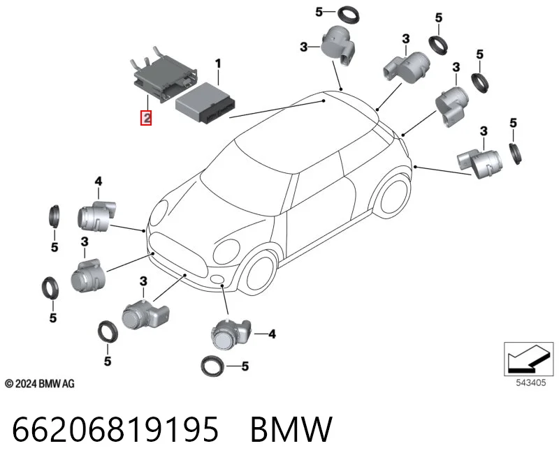 6819195 BMW Модуль управления (ЭБУ) парктроником