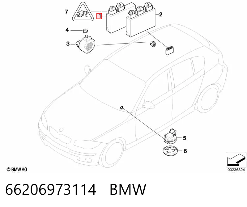Модуль управления (ЭБУ) парктроником BMW 66216982391 цена, от 180.00 USD