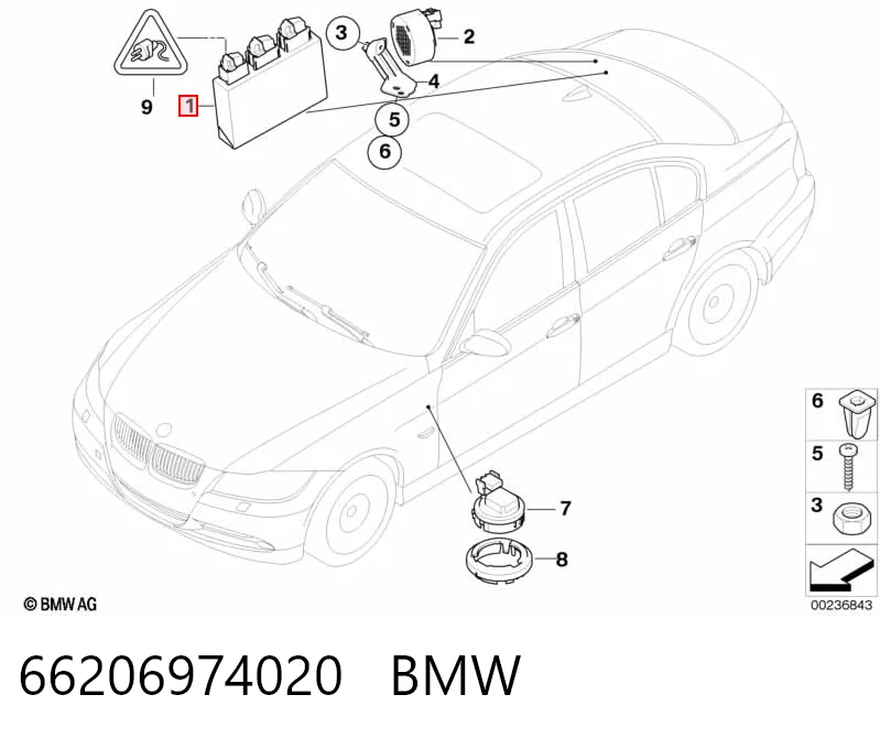 Купить 66216982391 BMW Модуль управления парктроником