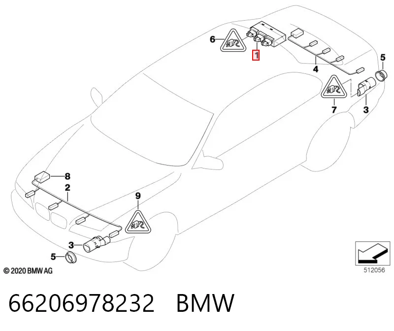 Модуль управления парктроником 6918126 BMW