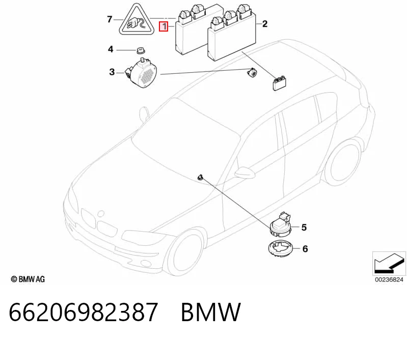 Модуль управления парктроником 66216982391 BMW