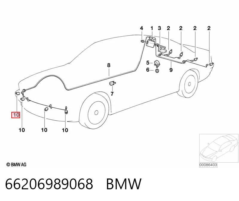 66206989068 BMW Передние парктроники