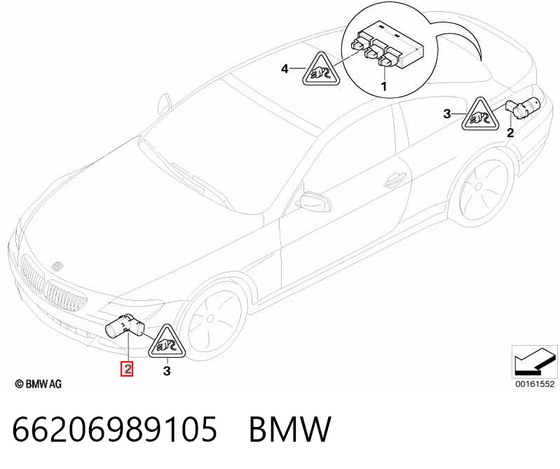 66206989105 BMW Задние парктроники