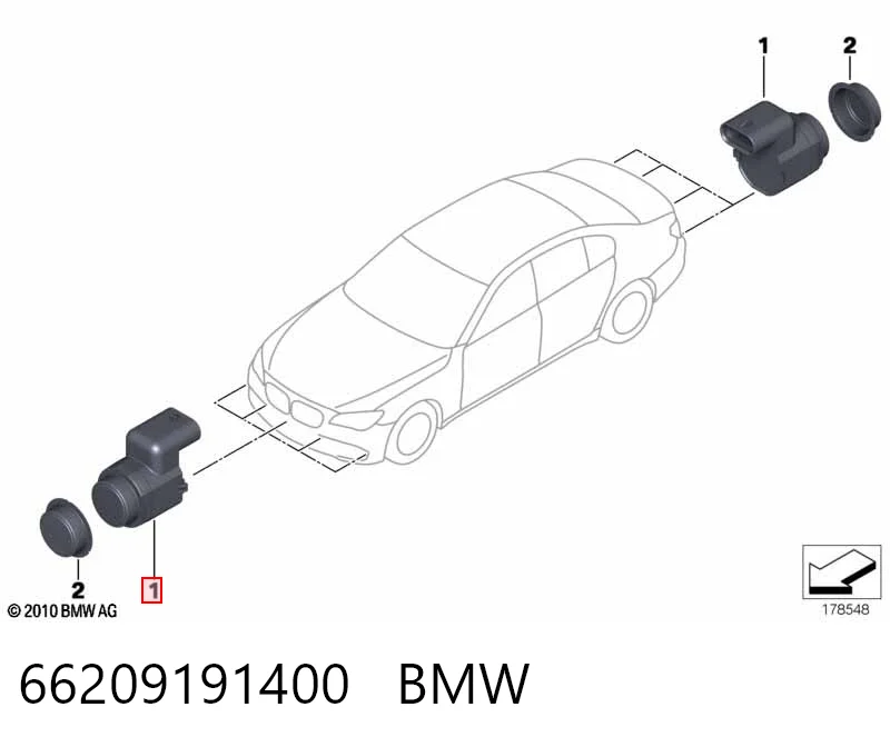 66209191400 BMW Датчик парктроника центральный