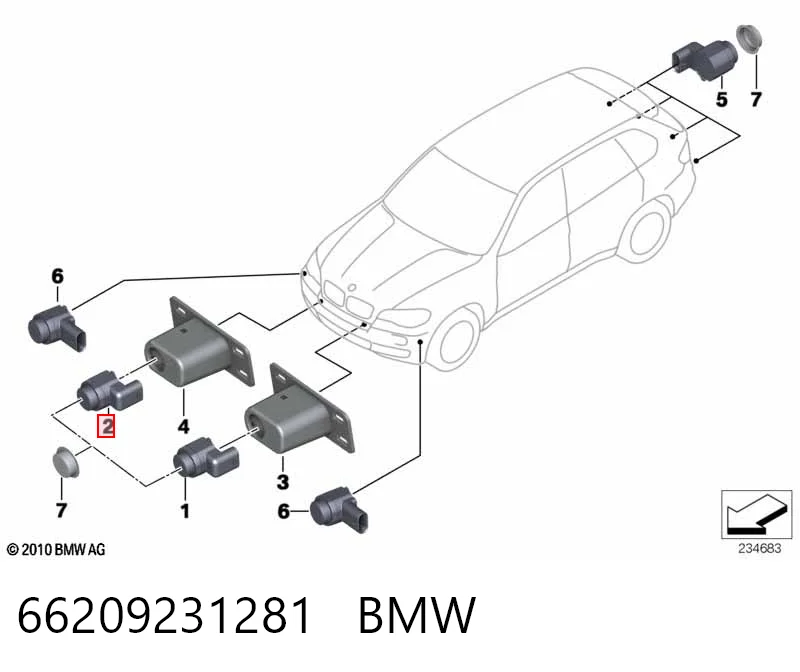 66209231281 BMW Передние парктроники