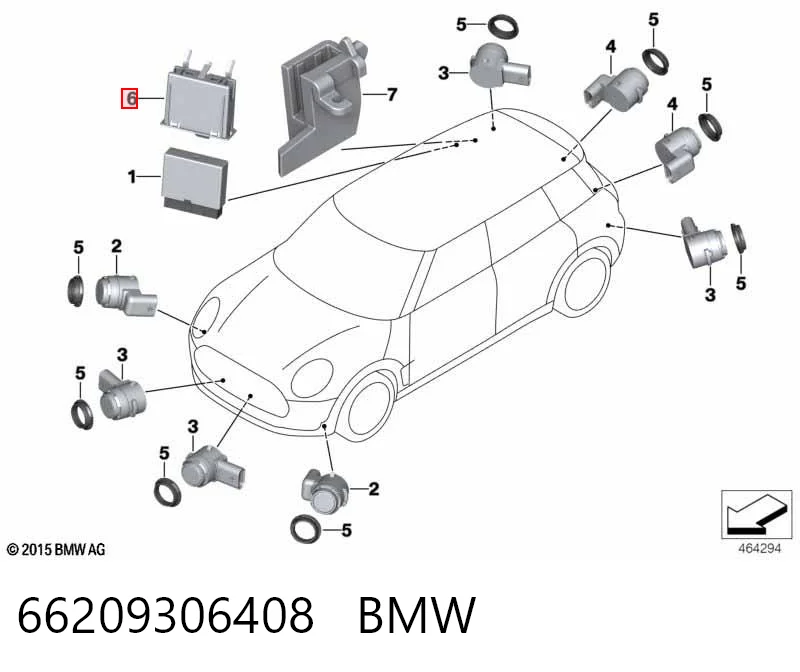 Купить 6819195 BMW Модуль управления парктроником